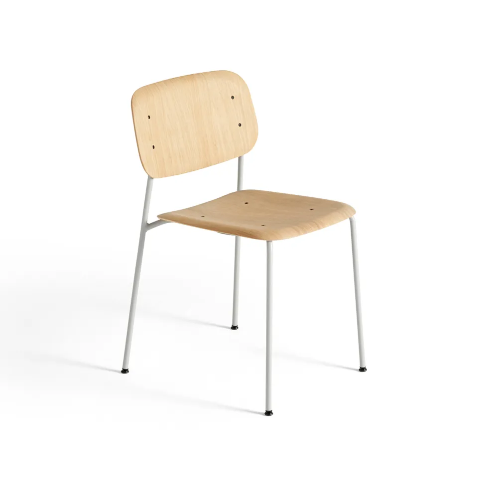 Soft Edge 40 chair, Oak-soft grey steel frame HAY
