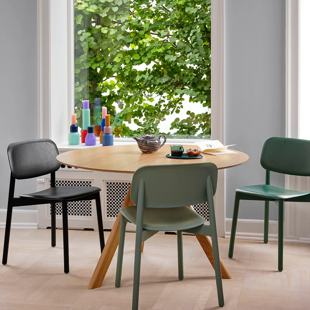 Soft Edge 60 chair, Dusty green-oak frame HAY