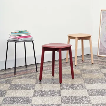 Soft Edge 72 stool - Black oak-black oak frame - HAY