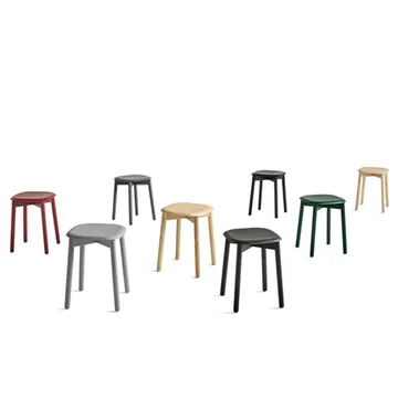 Soft Edge 72 stool - Soft grey-soft grey oak frame - HAY