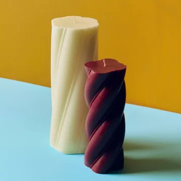 Soft Serve Candle pillar candle - Ivory, Ø9.5x24.5 cm - HAY