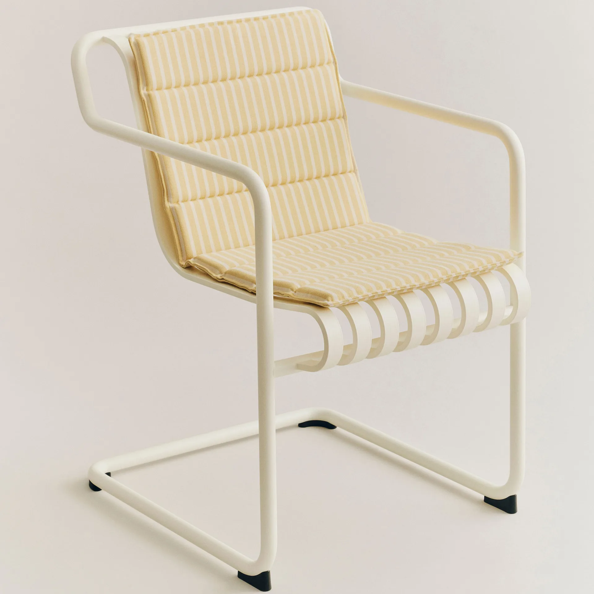 Terrazza Folding seat cushion, Yellow bold stripe, 82x40 cm HAY