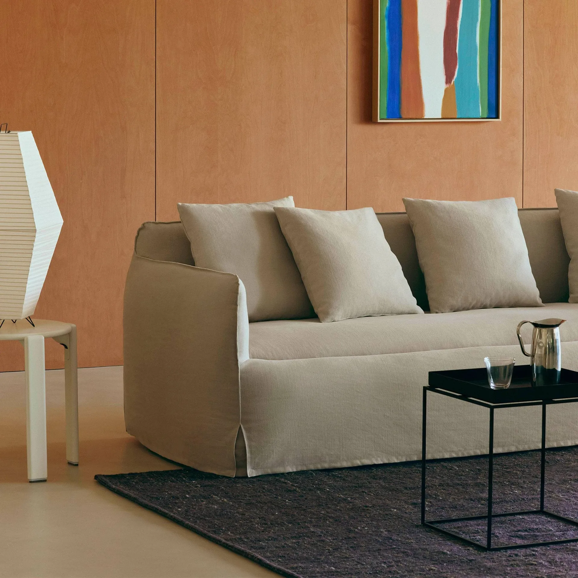 Tray Table medium side table, White, 30x30x44 cm HAY