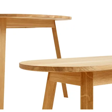 Triangle Leg bench - Oiled oak 200 cm - HAY