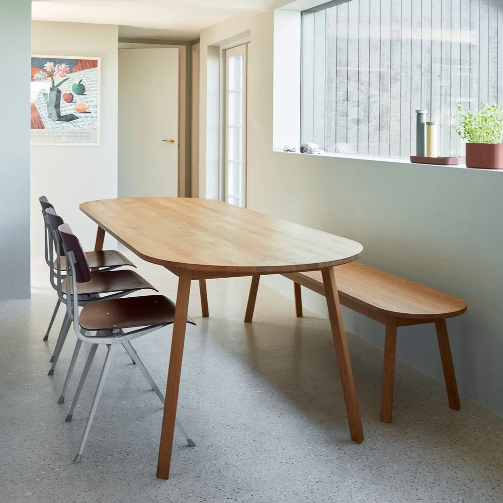 Triangle Leg dining table, Oiled oak, 200x85 cm HAY