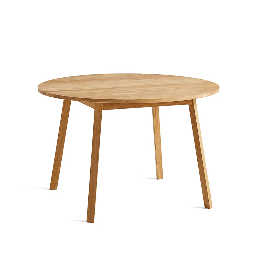 Triangle Leg dining table round, Oiled oak HAY