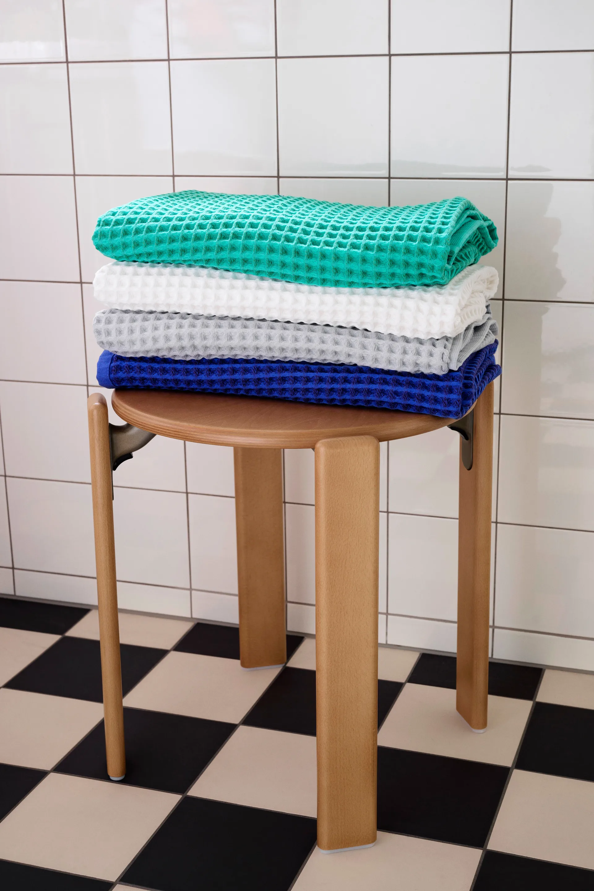 Waffle bath towel 70x140 cm, Grey HAY