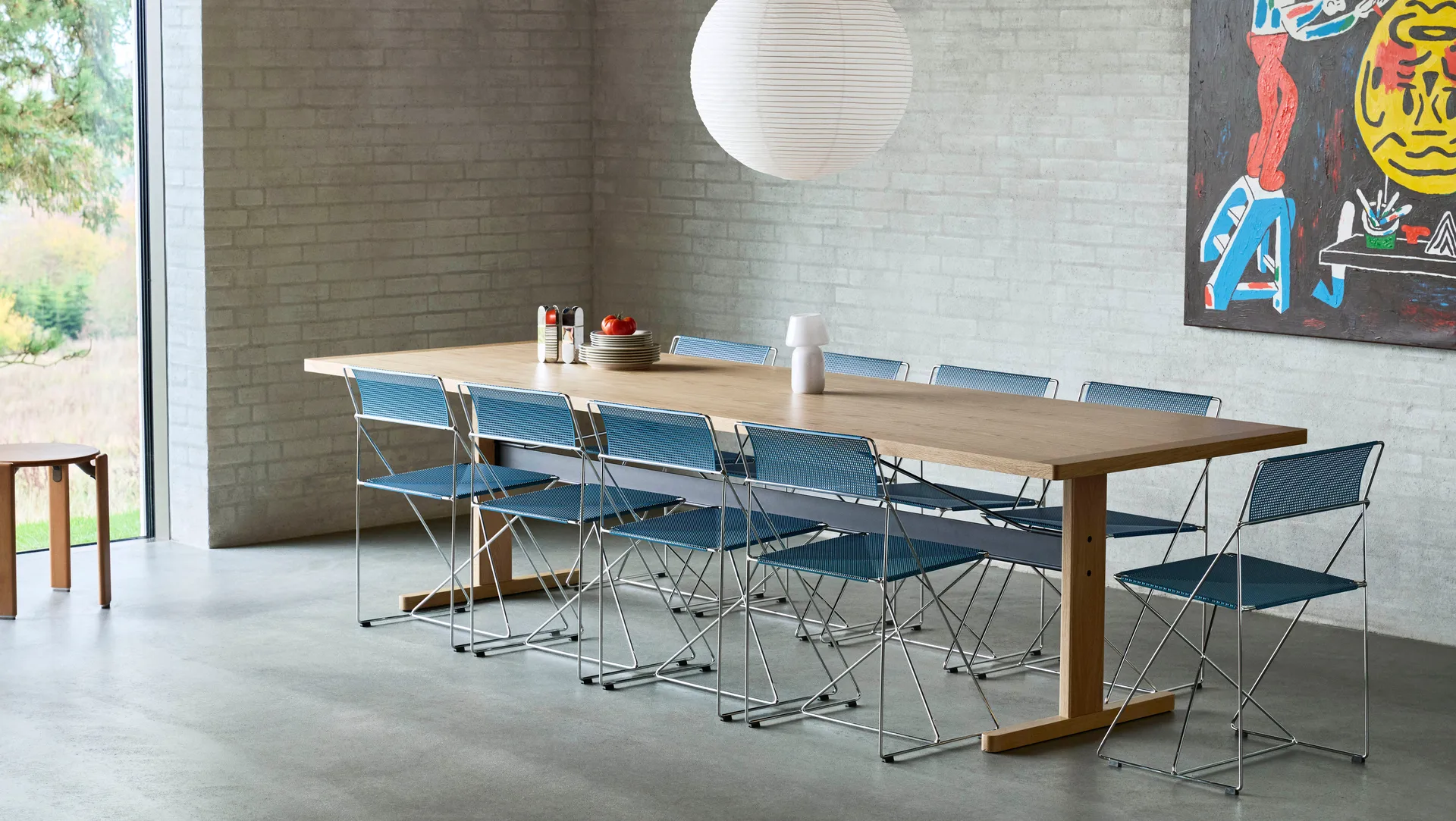 X-Line Indoor chair, Powder blue HAY