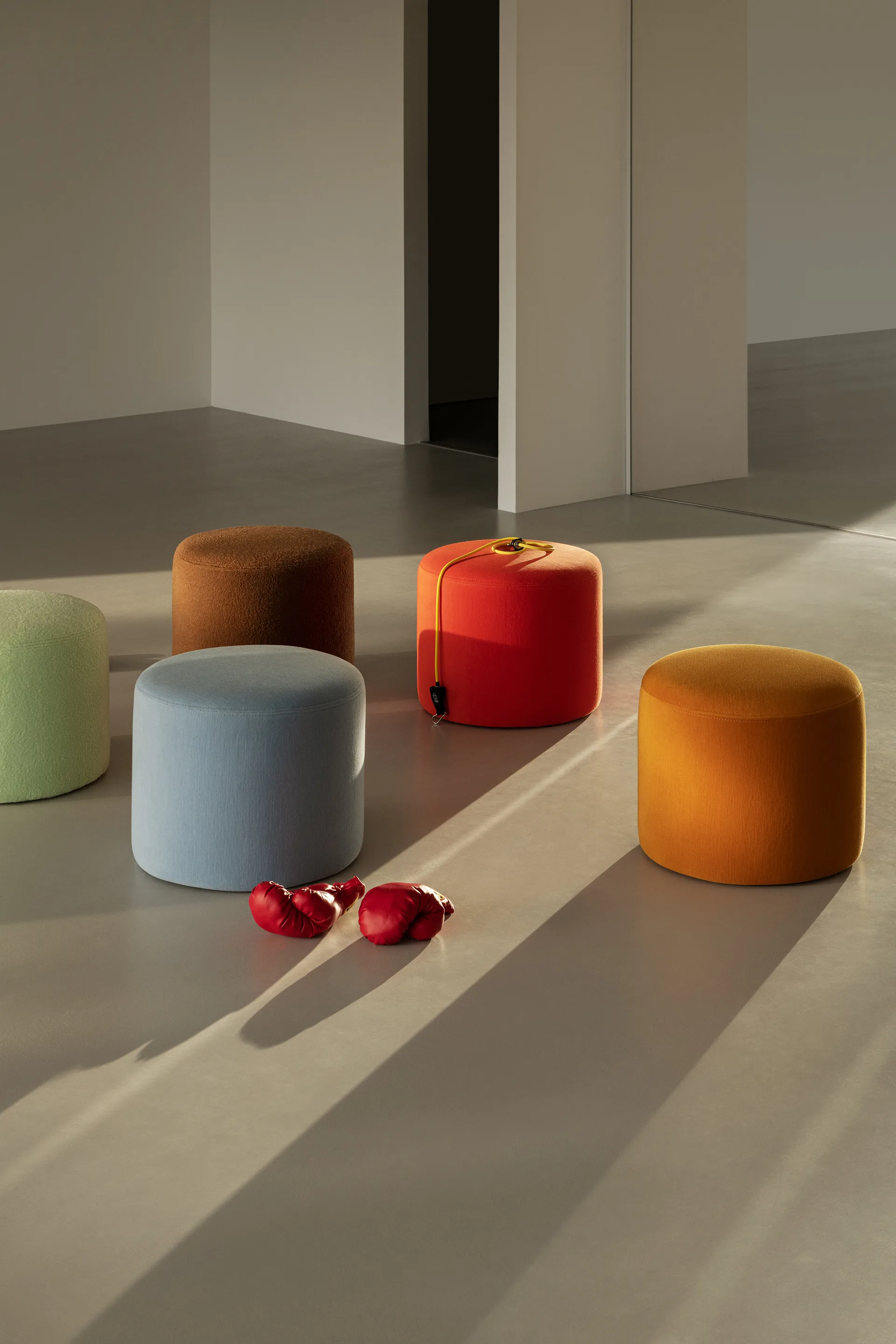 Bon pouf Ø50x41 cm, Eggshell Hem