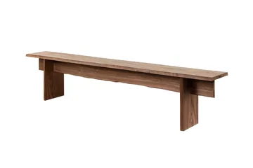 Bookmatch bench 210 cm - Walnut - Hem