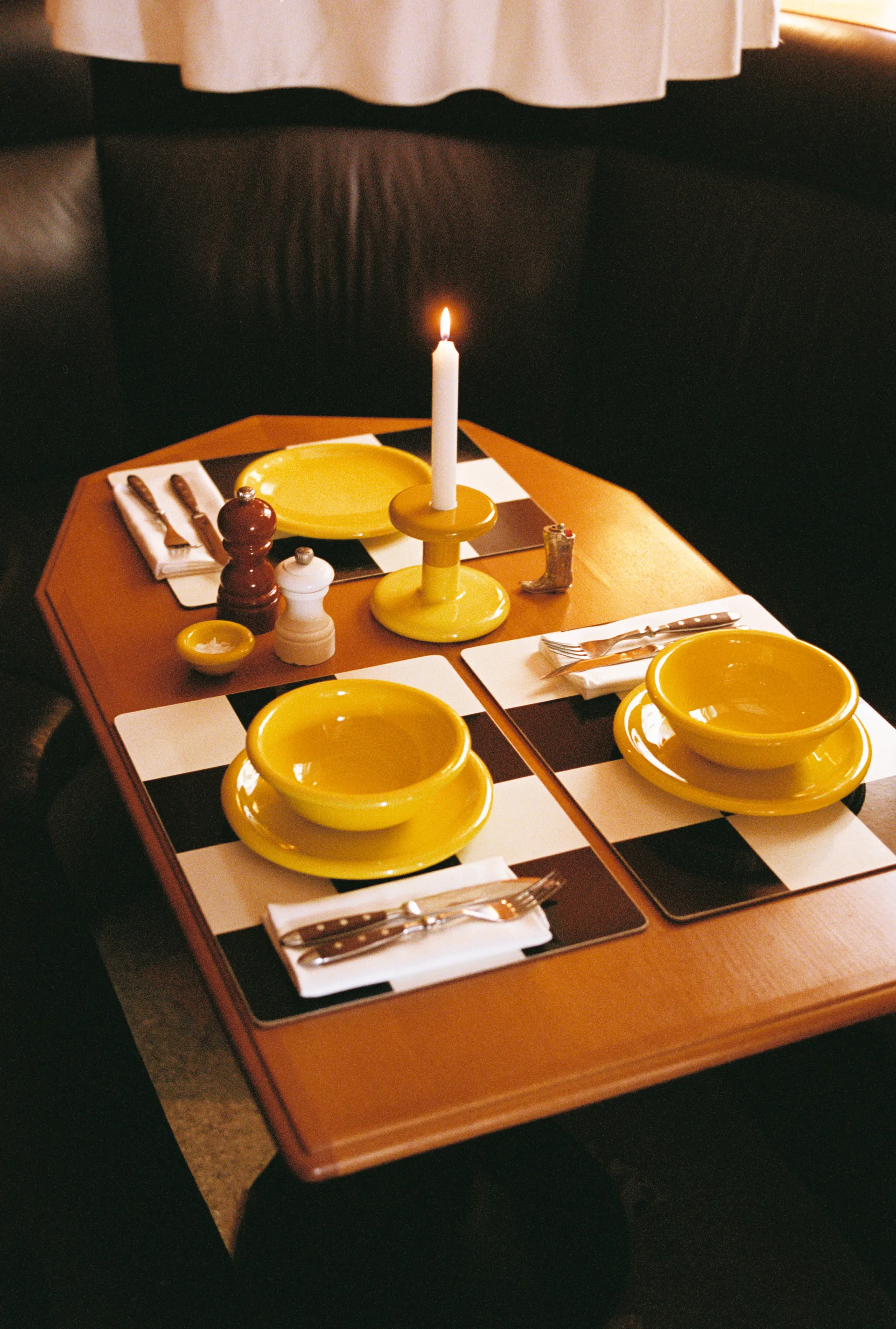 Check placemat 30x40 cm 2-pack, Red-green Hem