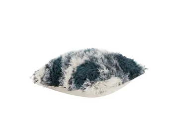 Monster cushion Medium 50x50 cm - Dark teal-off white - Hem
