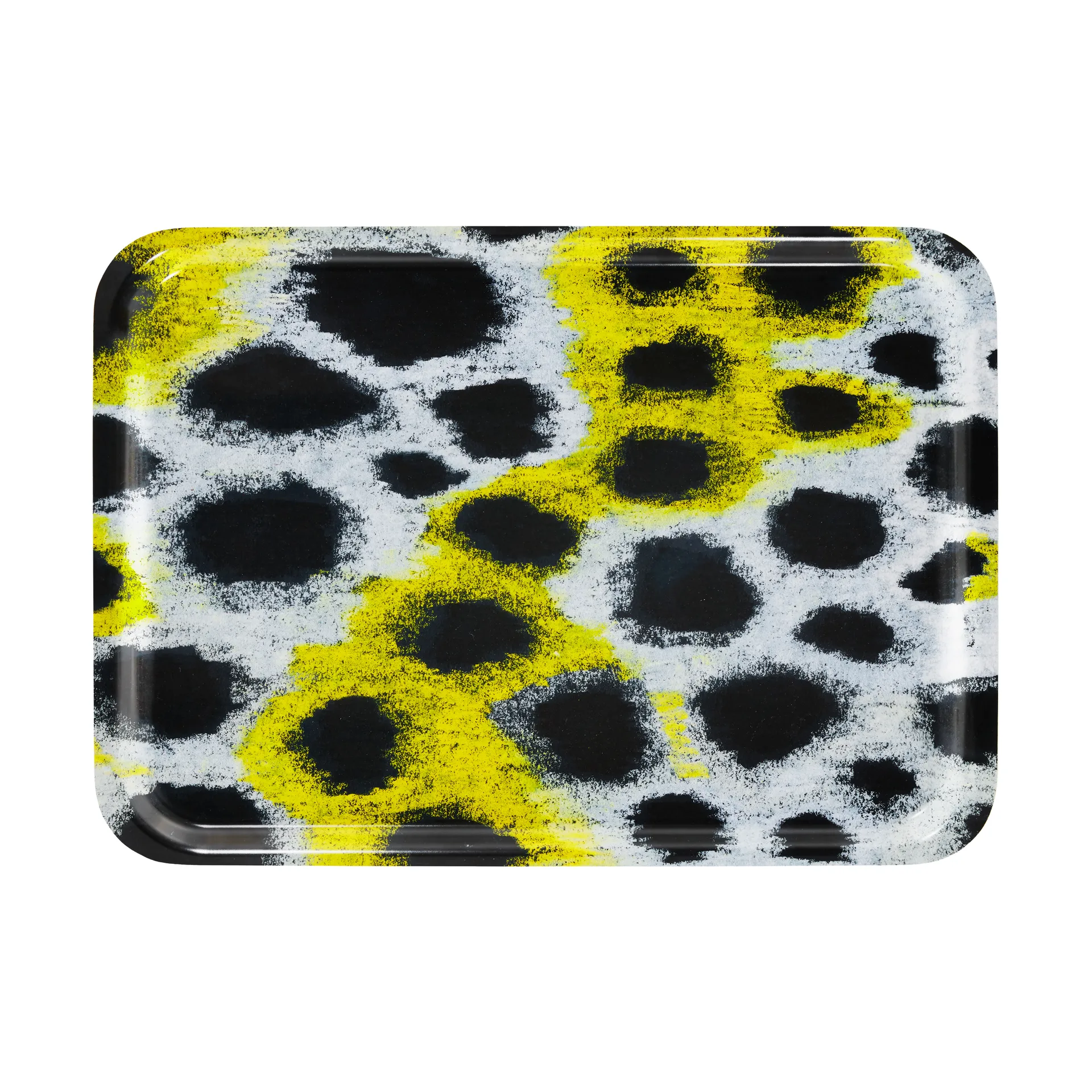 Monster tray Medium 37x53 cm, White-yellow-black Hem