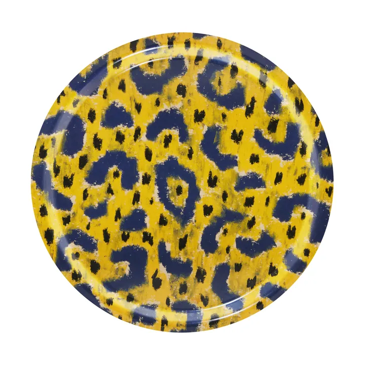 Monster tray Medium Ø49 cm - Ochre yellow-grey-black - Hem
