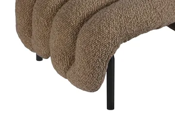 Puffy lounge chair + ottoman - Sawdust-black grey - Hem