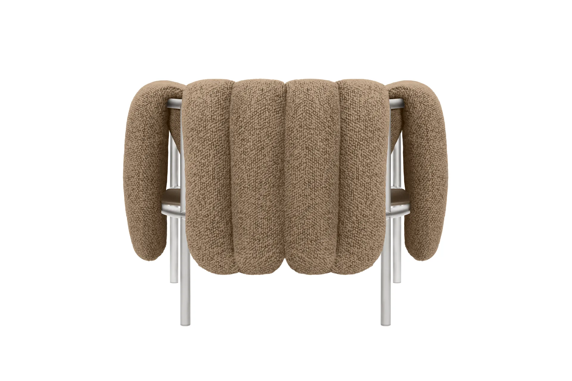 Puffy lounge chair, Sawdust-stainless steel Hem