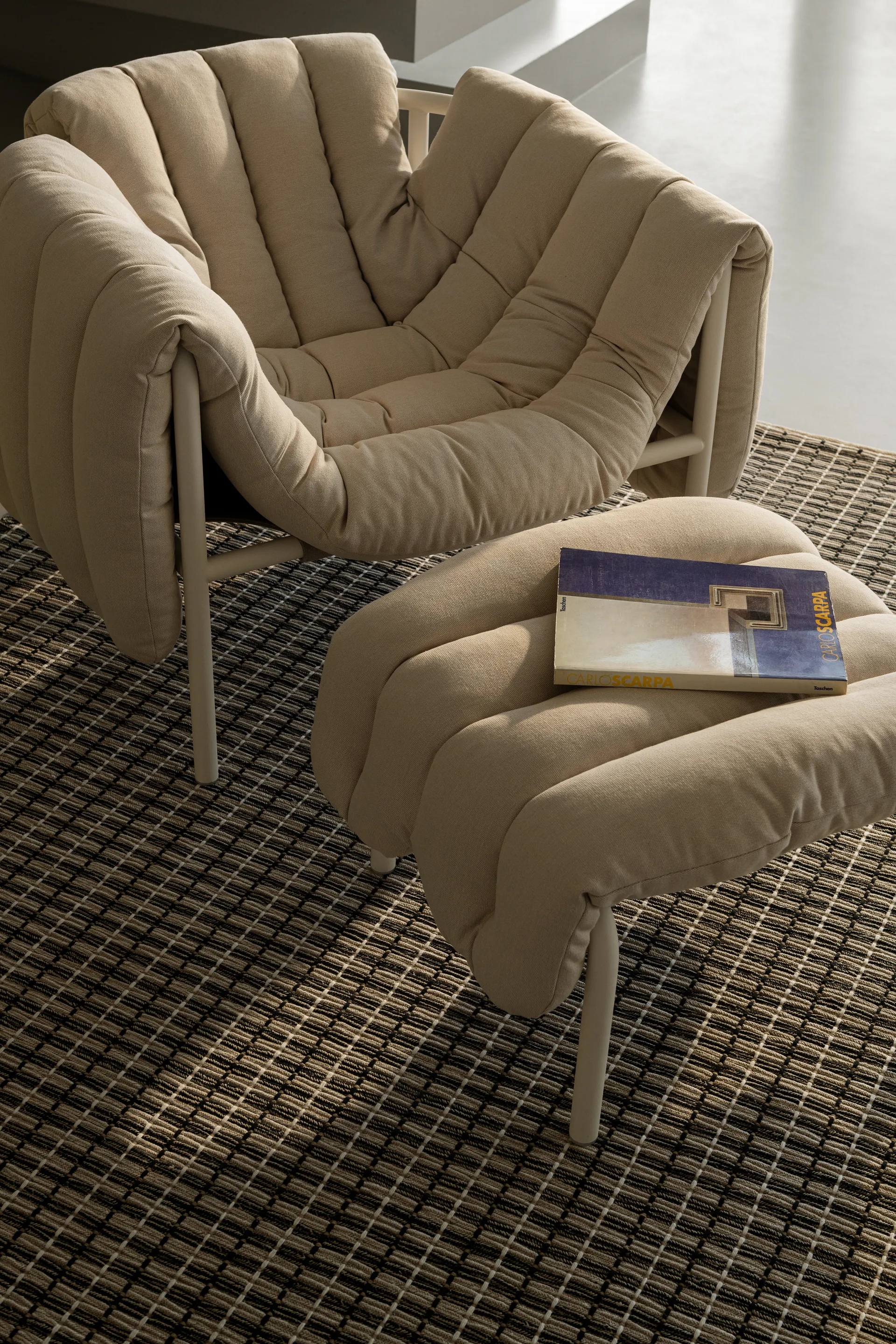 Rope rug Medium 170x240 cm, Night blue Hem