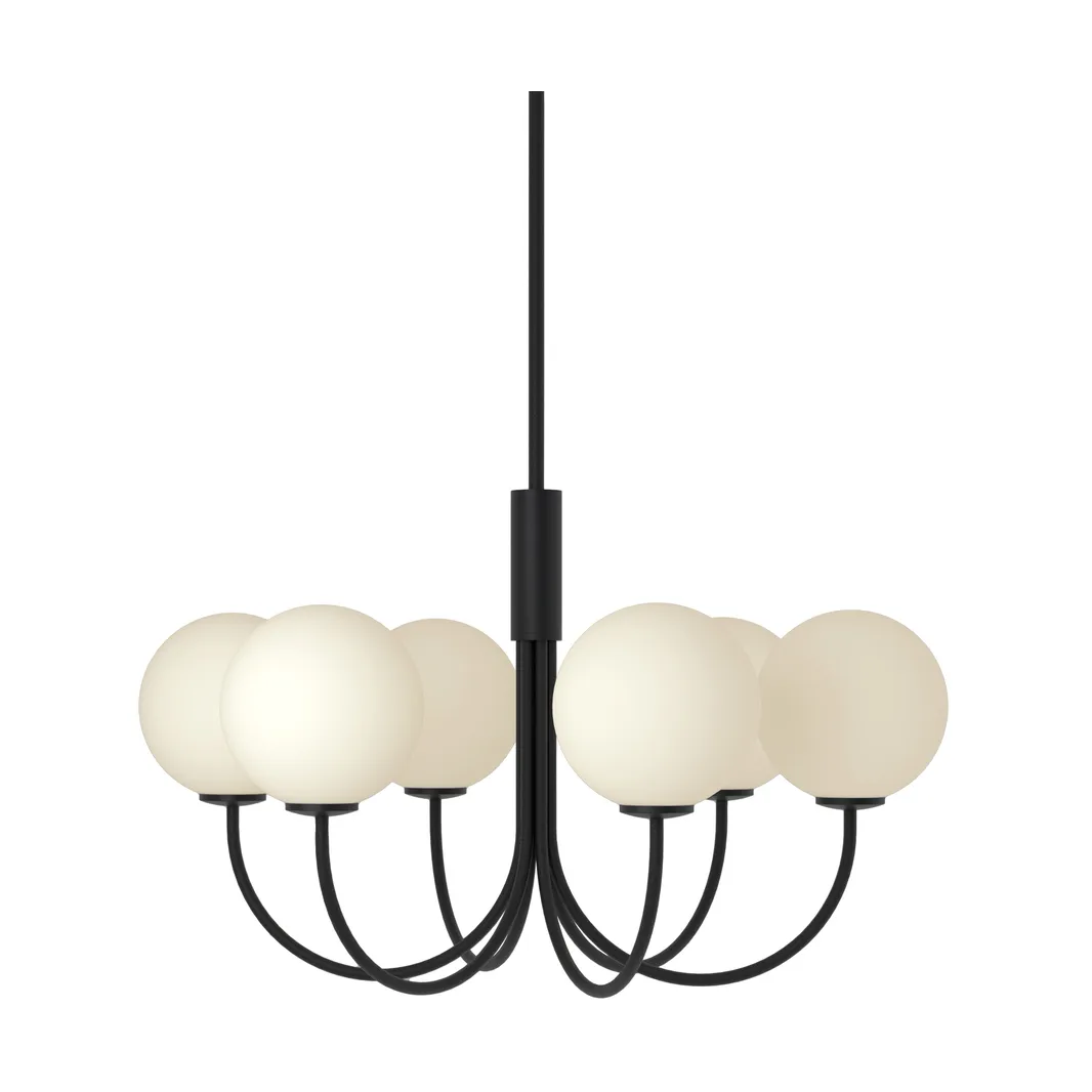 Ballon Chandelier, Black, Ø60 cm Herstal
