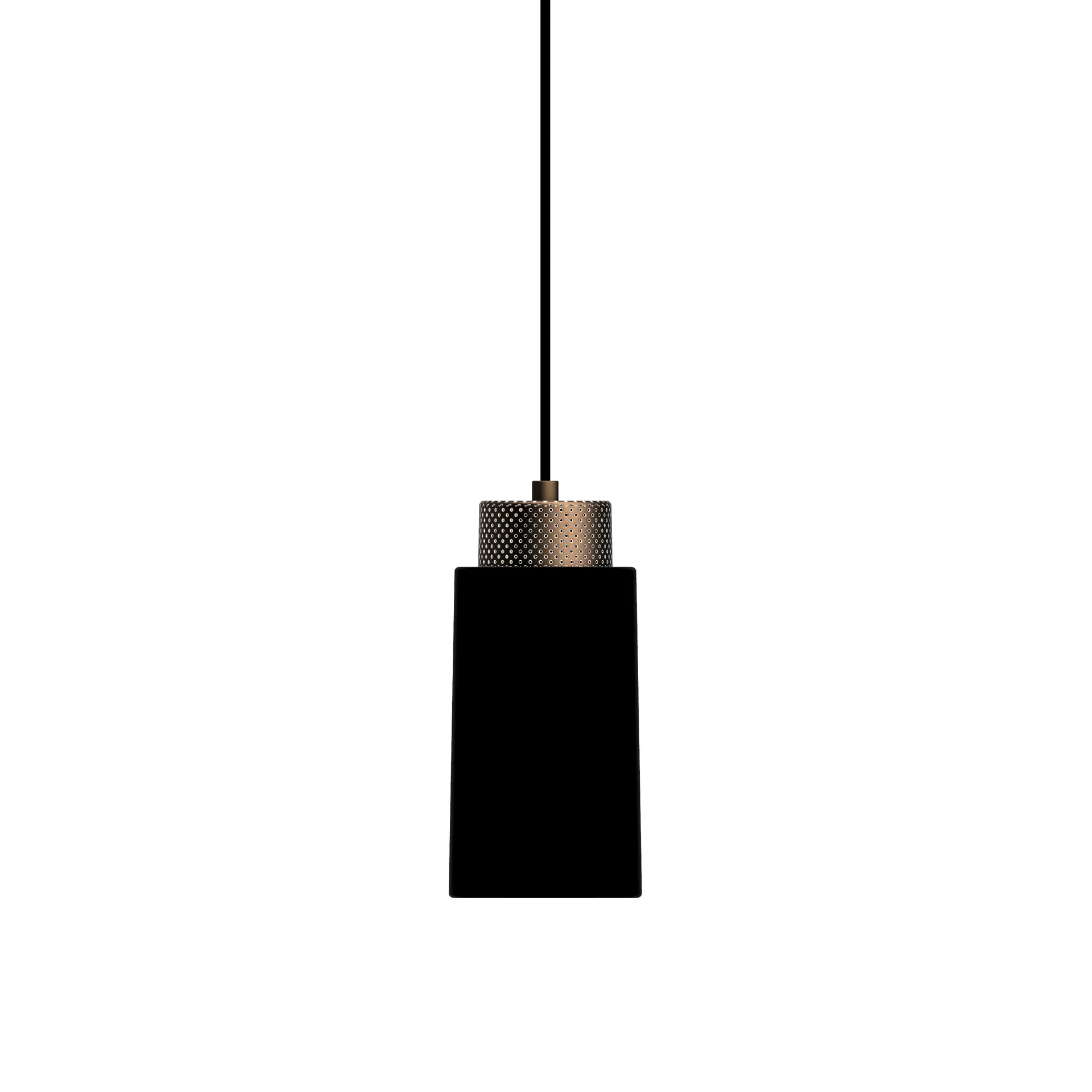 Edge pendant lamp small, Matte black-bronze Herstal