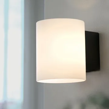 Evoke wall lamp small - Anthracite-opal glass - Herstal