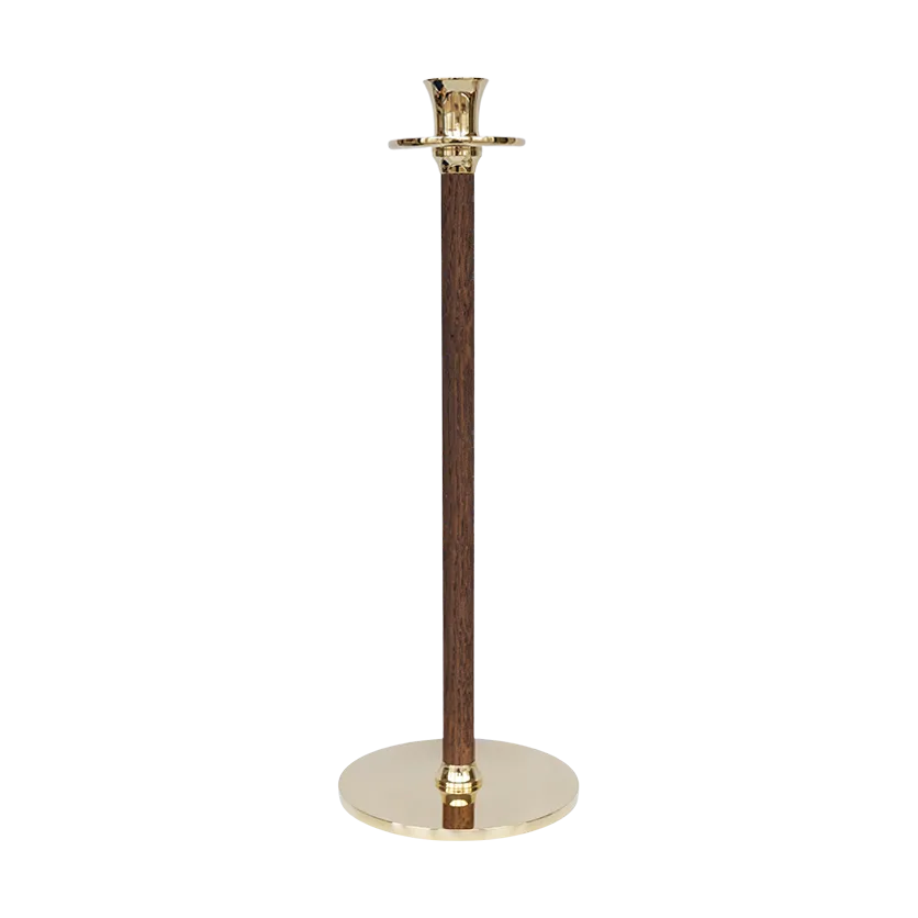 Alto Basso candle holder 35 cm, Brass Hilke Collection