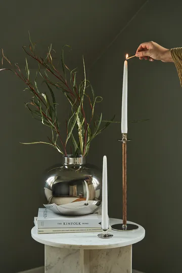 Amico vase Ø29 cm - Nickel-plated brass - Hilke Collection