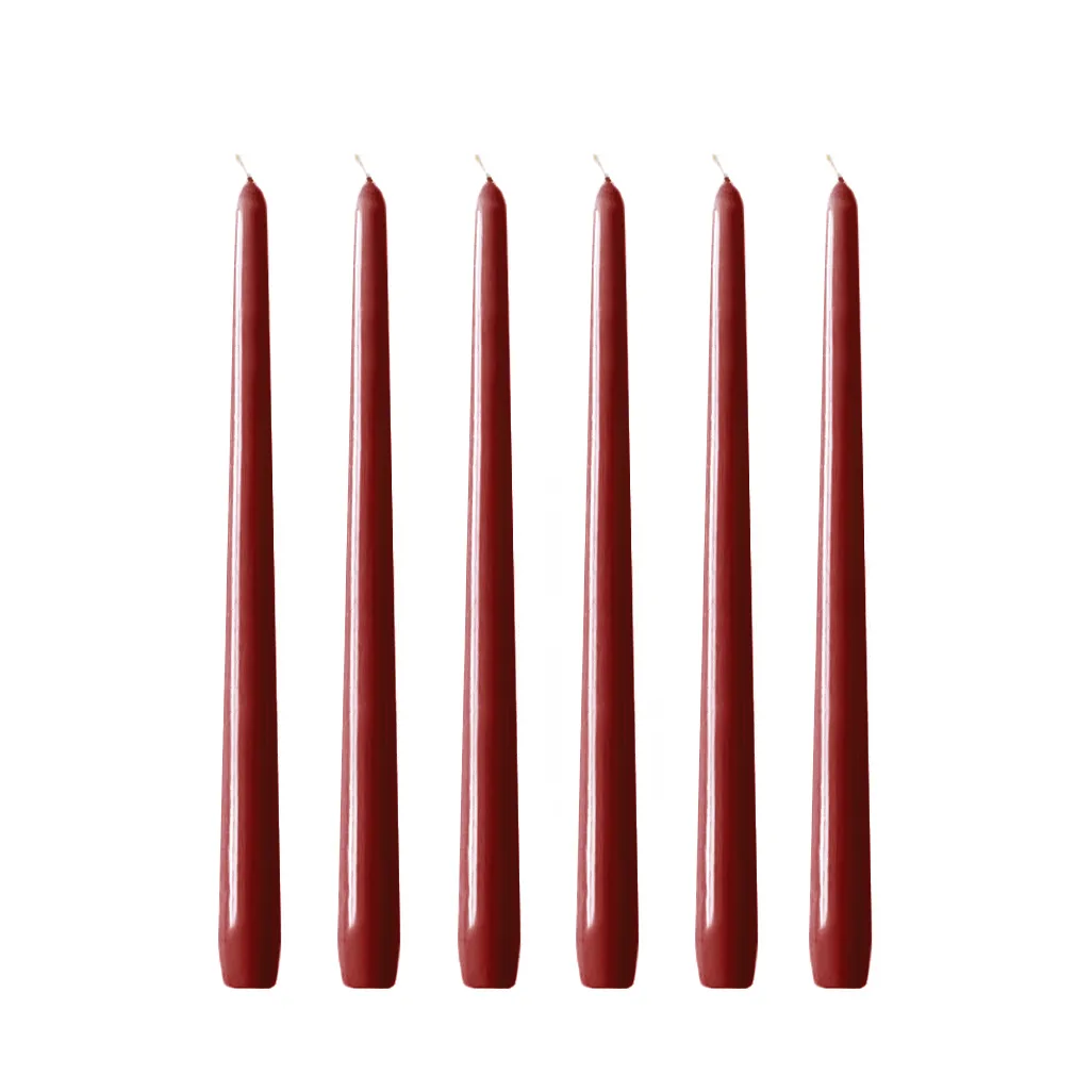 Herrgårdsljus candles 30 cm 6-pack , Wine red glossy Hilke Collection