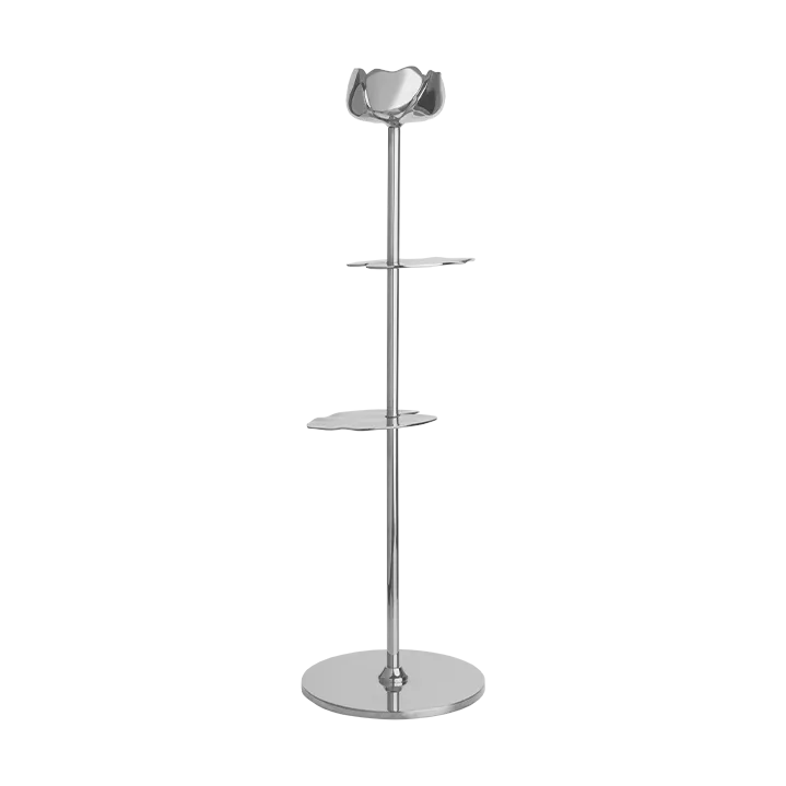 Ninfea Alta candlestick 30 cm, Nickel-plated brass Hilke Collection