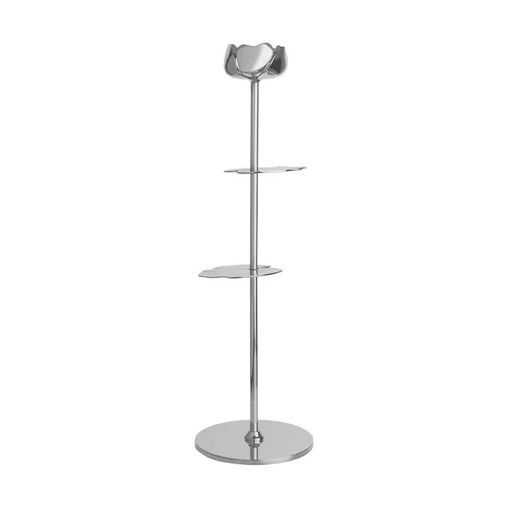 Ninfea Alta candlestick 30 cm - Nickel-plated brass - Hilke Collection