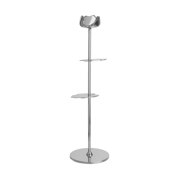 Ninfea Alta candlestick 35 cm - Nickel-plated brass - Hilke Collection