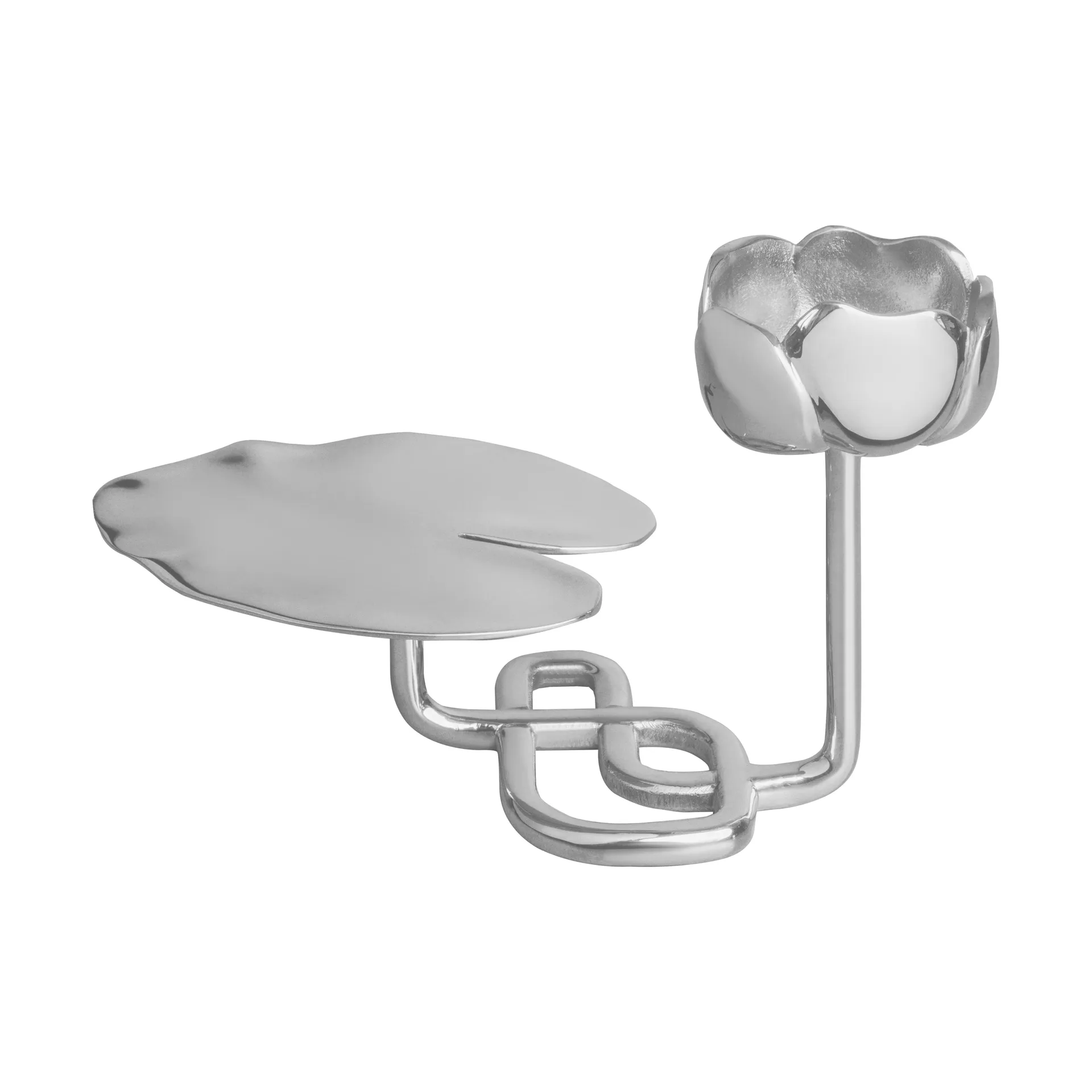 Ninfea No.1 candlestick, Nickel-plated brass Hilke Collection
