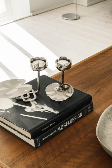 Ninfea No.2 candlestick - Nickel-plated brass - Hilke Collection