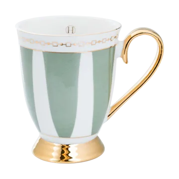 Stripes Sage mug - 28 cl - Hilke Collection