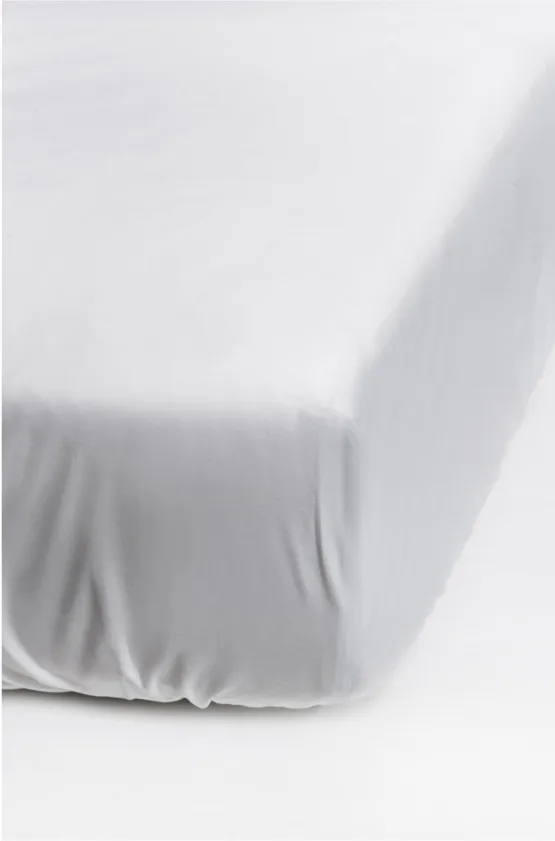 Dreamtime fitted sheet 90x200 cm, White Himla