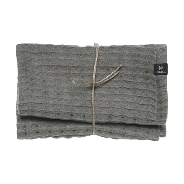 Ego guest towel 30x30 cm 2-pack - Charcoal - Himla