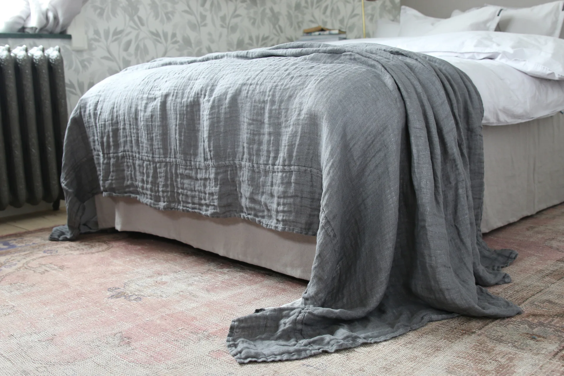 Hannelin bed spread charcoal (grey), 160x260 cm Himla