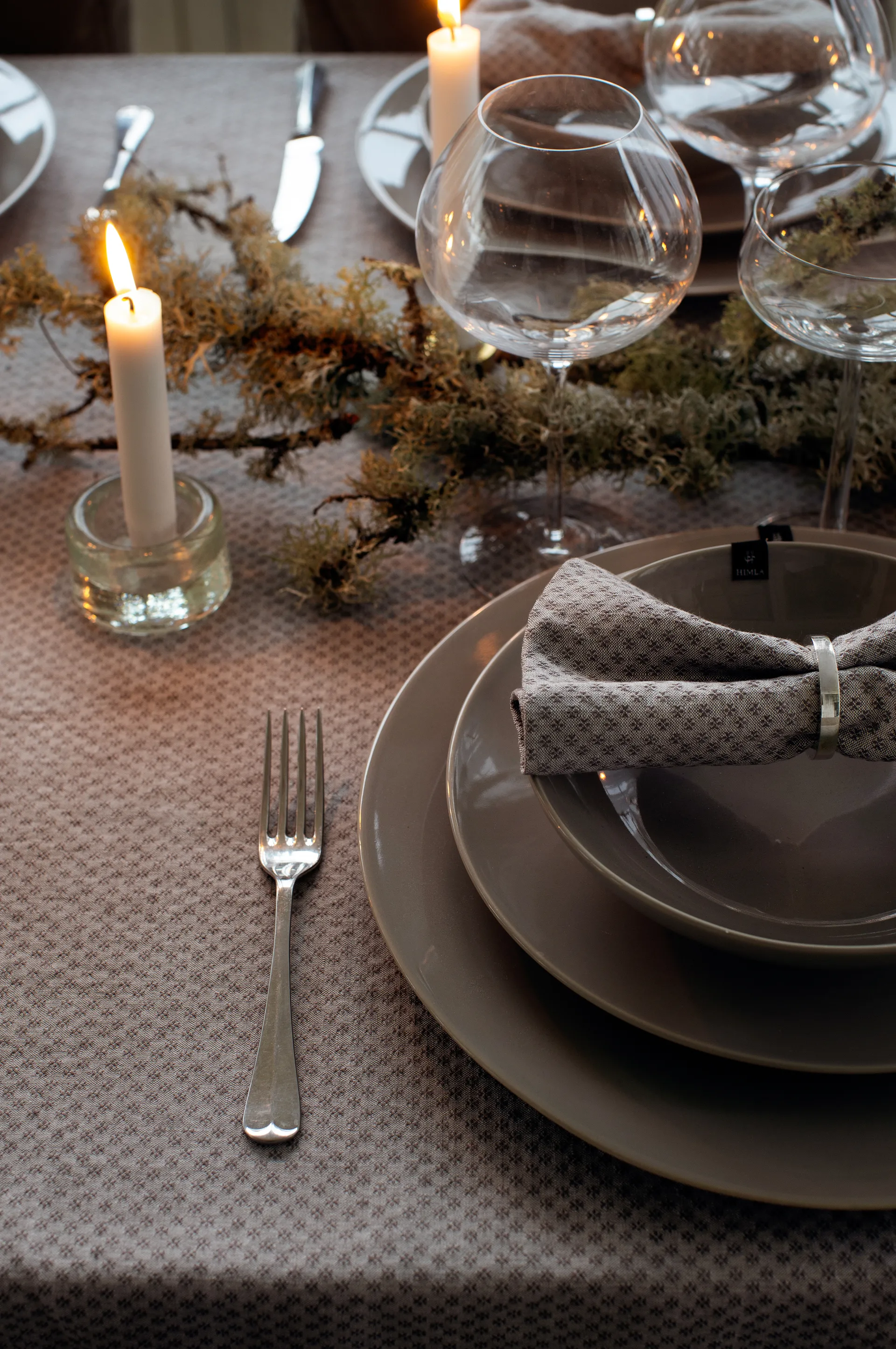 Julia napkin 45x45 cm 4-pack, pewter (grey) Himla