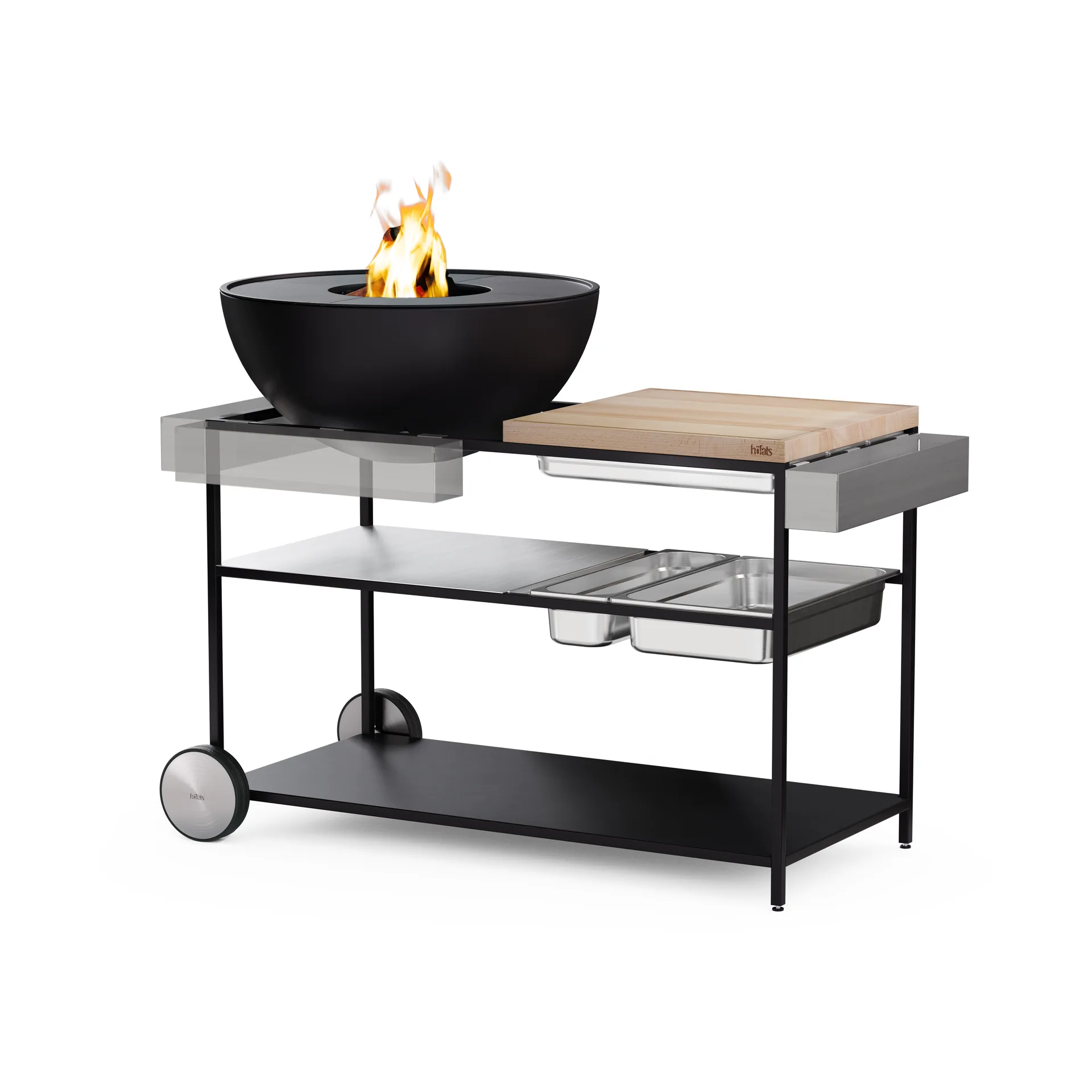FIRE KITCHEN utensil holder, Stainless steel Höfats