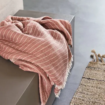 Alice stripe throw 140x200 cm - Dusty berry - House Doctor