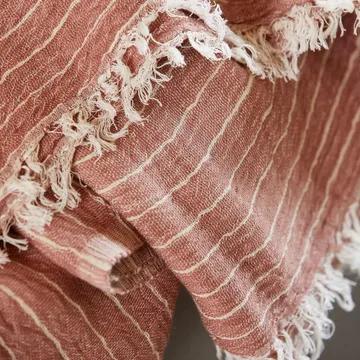Alice stripe throw 140x200 cm - Dusty berry - House Doctor