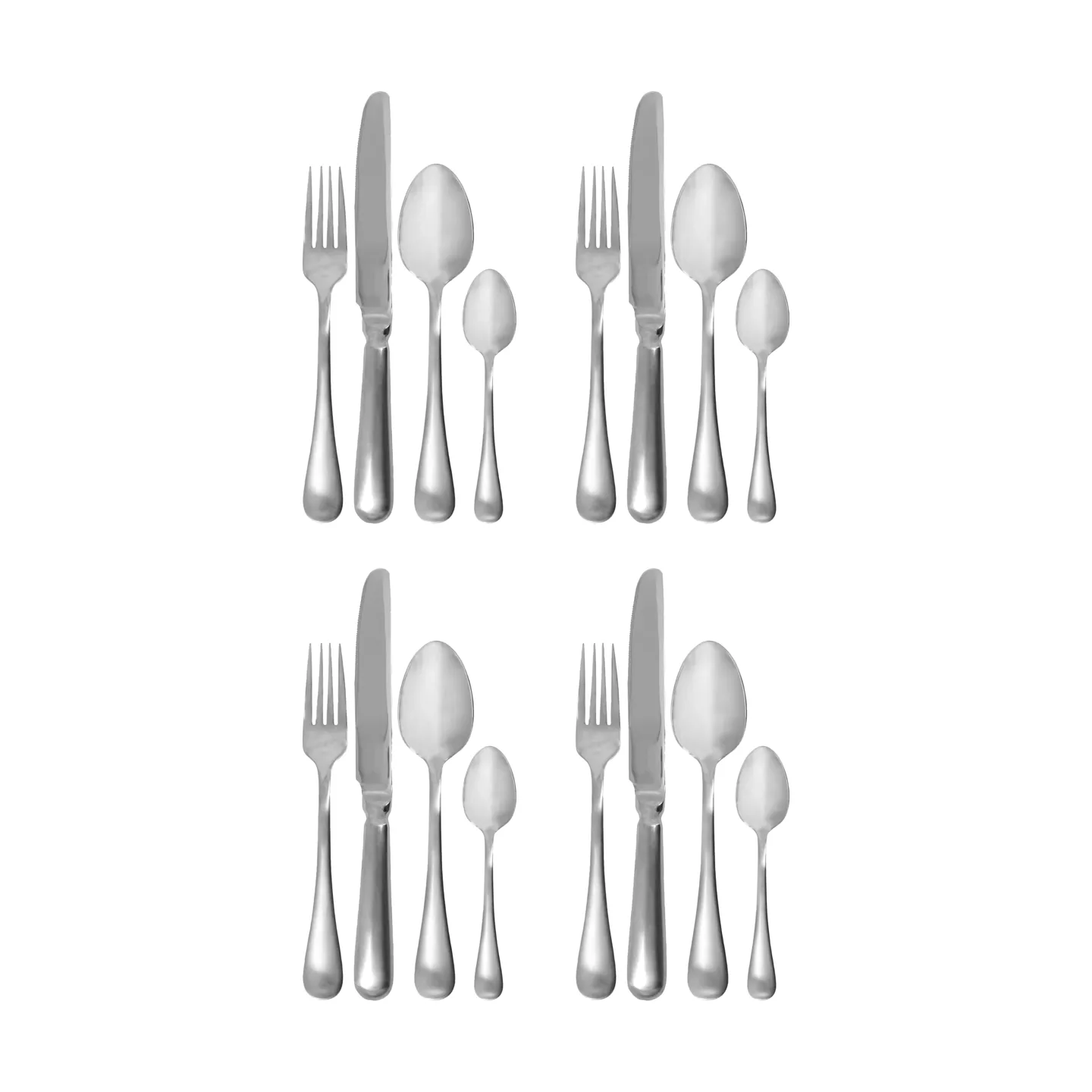 Brush cutlery set 16 pieces, Silver finish House Doctor