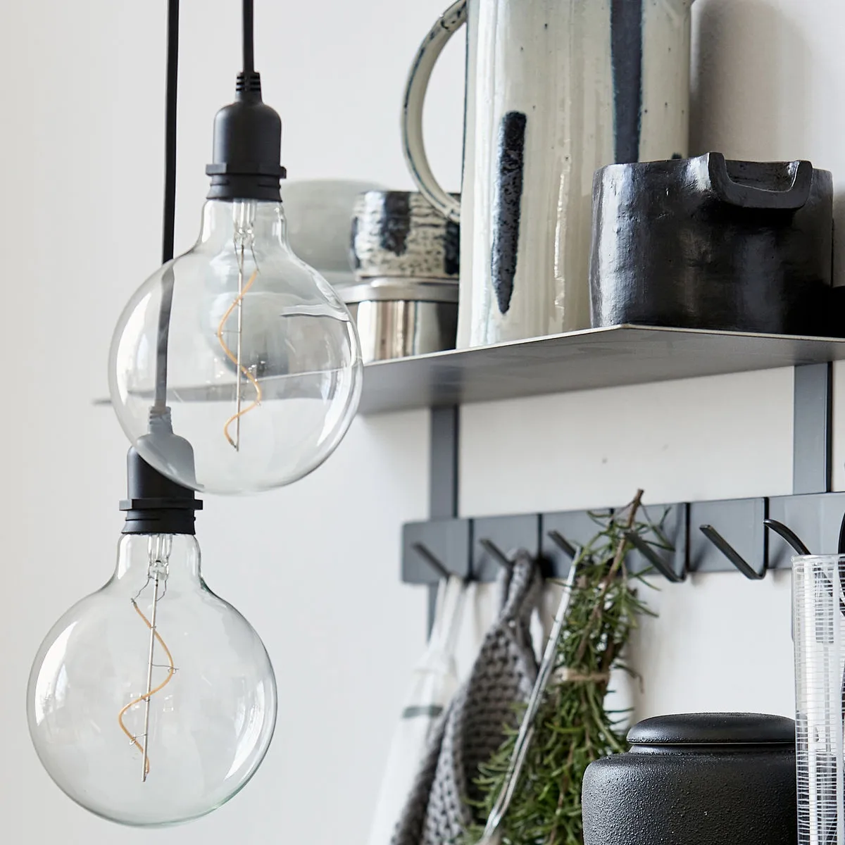Coso battery-driven ceiling lamp, black House Doctor