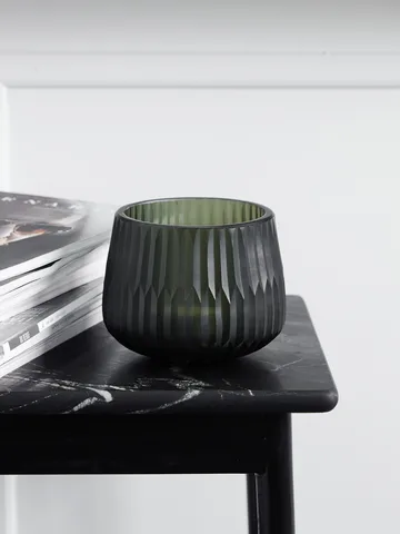 Crown tea light holder Ø14 cm - Green - House Doctor