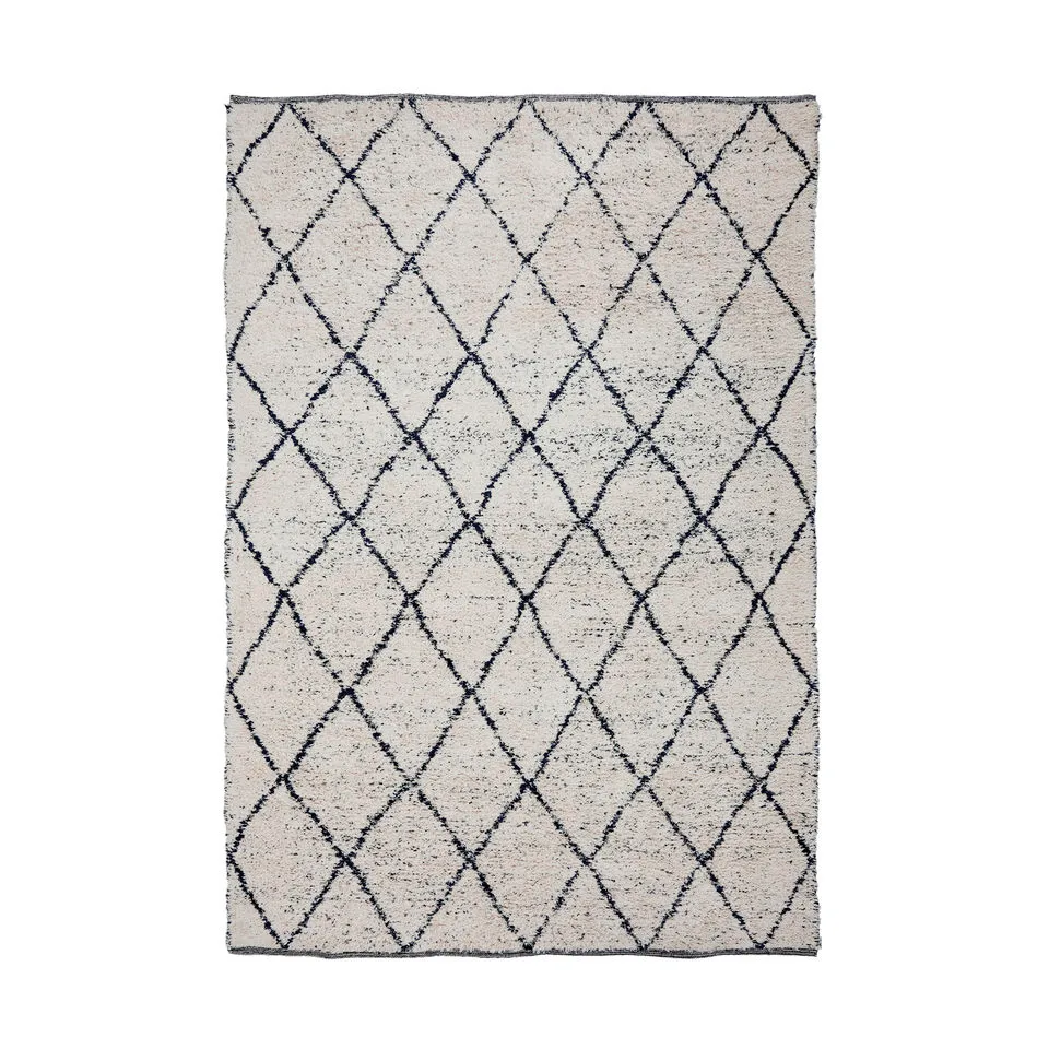 Cruz rug, Black-off white, 140x200 cm House Doctor