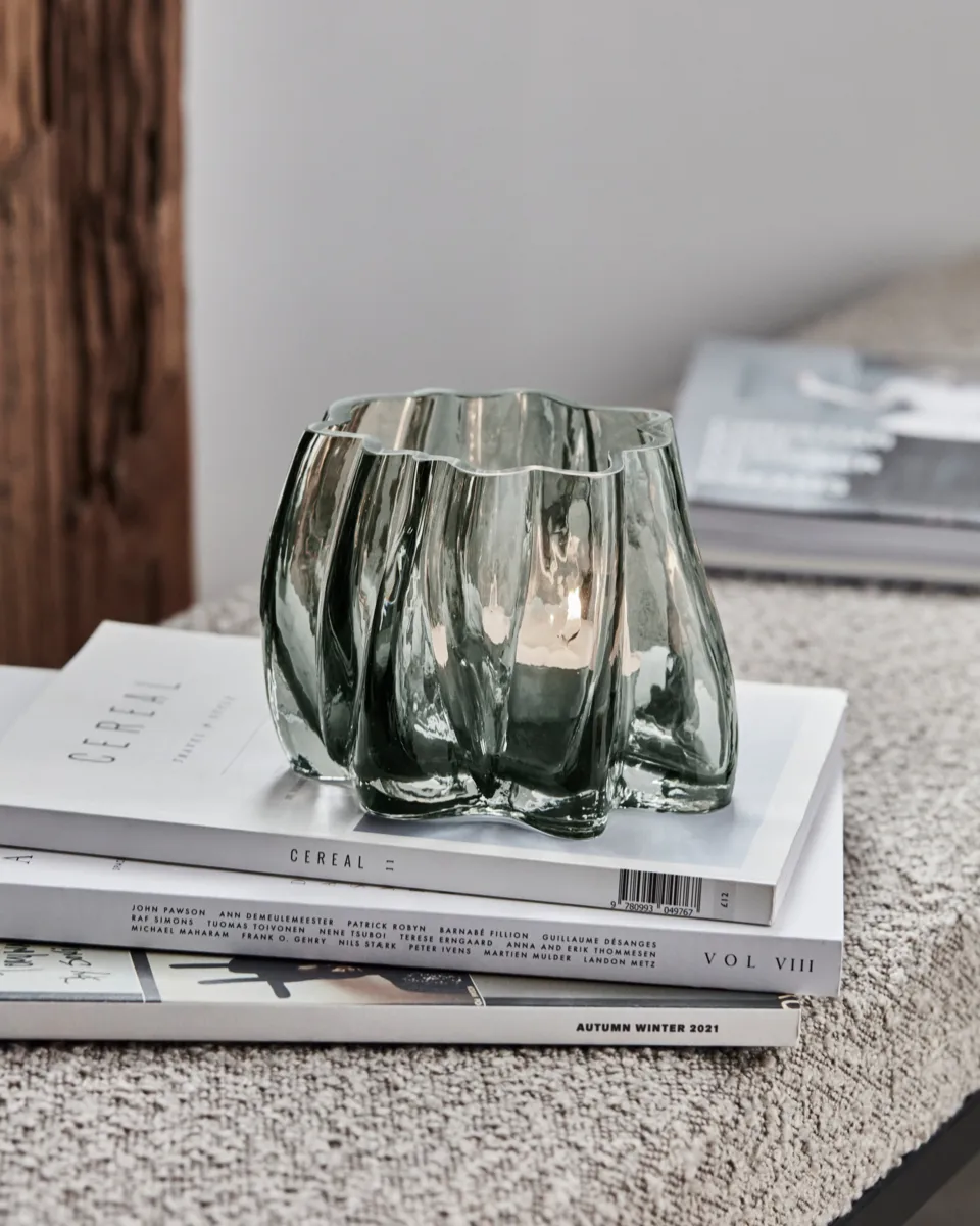 Curva tealight holder, Smoky grey House Doctor