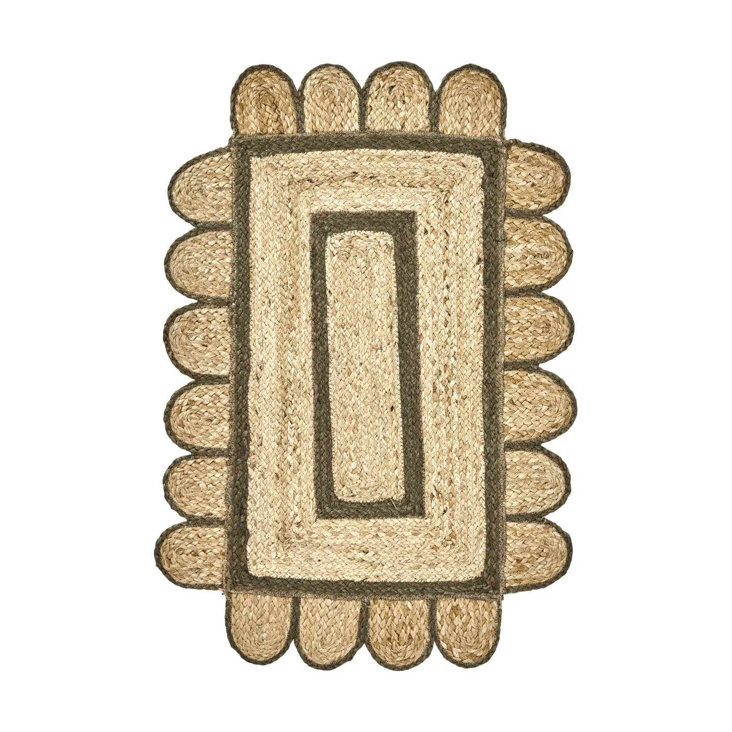Denta doormat, Green-natural, 60x90 cm House Doctor