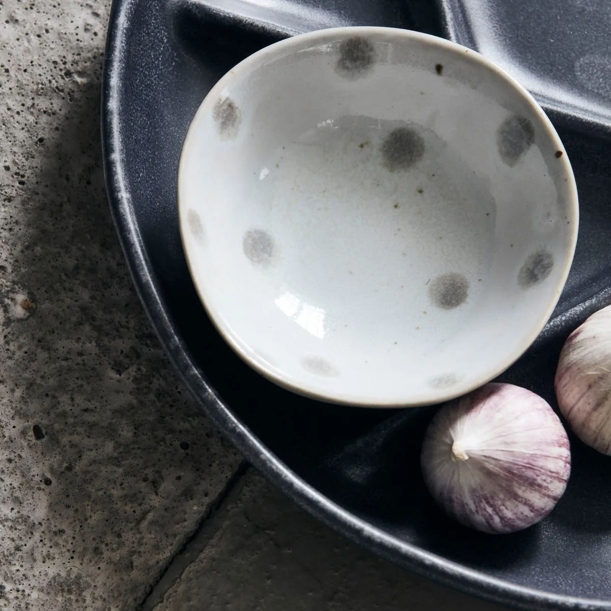 Dots bowl Ø8.8 cm, Creamy white House Doctor