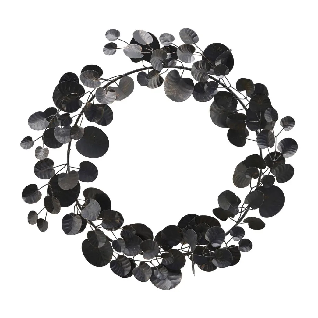 Eucalyptus Christmas wreath, black House Doctor