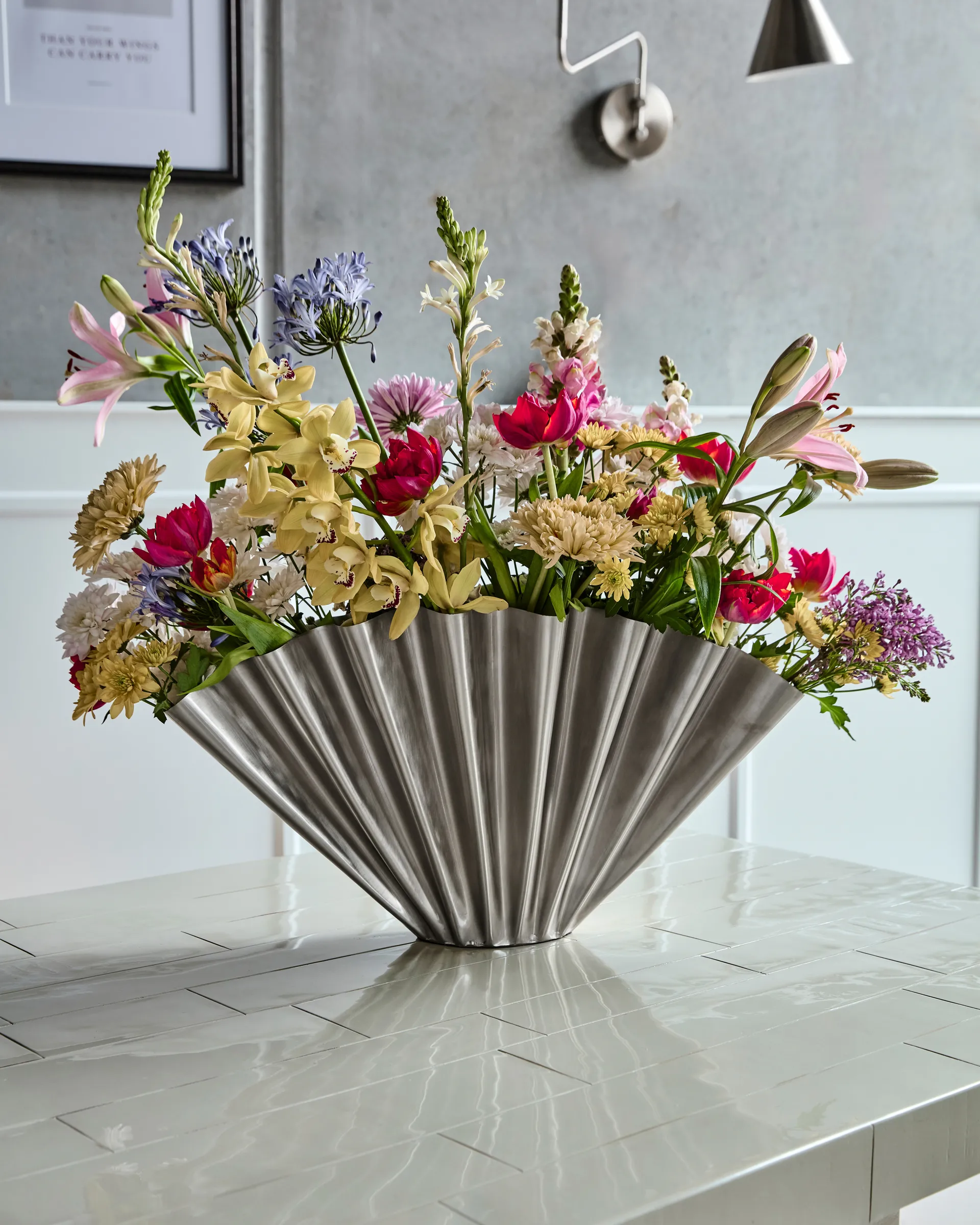 Flood vase, Brushed silver House Doctor