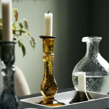 Glee candle sticks 22 cm - Amber - House Doctor